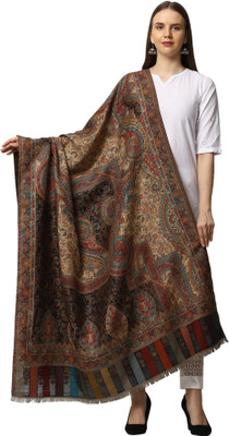 swi stylish Wool Woven Women Shawl(Multicolor)