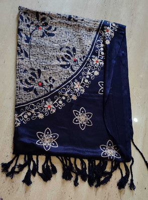 IZAYA Cotton Printed Women Shawl(Blue)