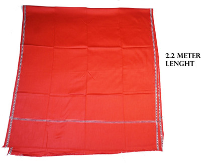 Vrinde Cotton Self Design Women Shawl(Red)