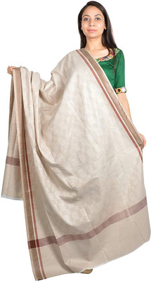 Hemant Polyester Wool Blend Self Design Men Shawl(Grey)