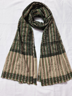 AAYAT FASHION ZONE Wool Printed Women Shawl(Brown)