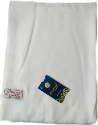 Dhariwal Wool Self Design Women, Men Shawl(White)