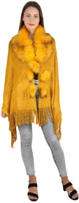 Life and style Wool Solid Women Shawl(Yellow)