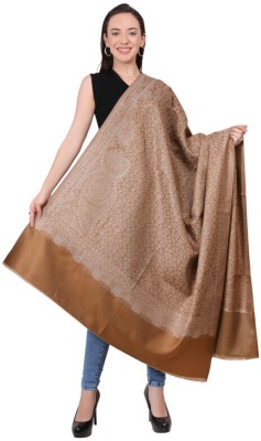 Life and style Wool Printed Women Shawl(Beige)