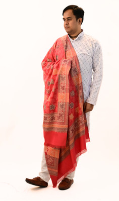 Sprha Wool Embellished Men, Women Shawl(Red)