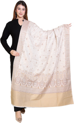 Vasaba Polyester Wool Blend Printed Women Shawl(Multicolor)