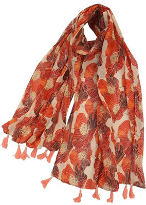 CI ASSCERIESS Poly Cotton Printed Women Shawl(Multicolor)