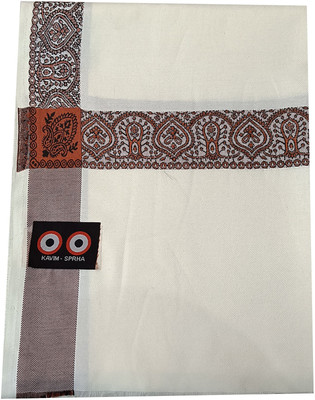 Sprha Wool Embroidered Men Shawl(White)