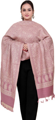 Kriti Wool Paisley Women Shawl(Pink)