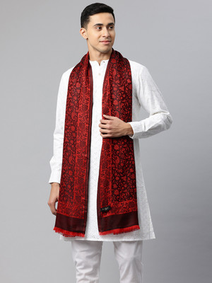 swi stylish Wool Printed Men Shawl(Red)