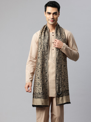 swi stylish Wool Printed Men Shawl(Beige)