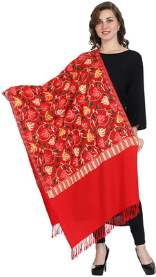 WEAVER VILLA Wool Self Design Women Shawl(Multicolor)