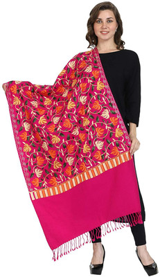 WEAVER VILLA Wool Self Design Women Shawl(Multicolor)