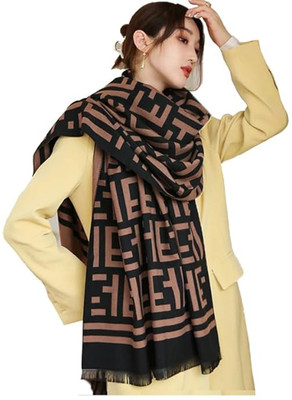 KeepCart Cashmere Solid Women Shawl(Brown)