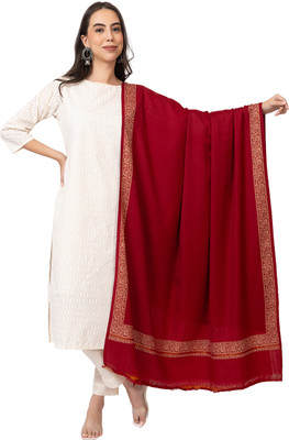 Sudako Acrylic Printed Women Shawl(Red)