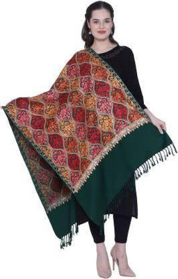 HouseOfCommon Wool Embroidered Women Shawl(Multicolor)