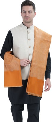 Life and style Wool Printed Men Shawl(Yellow)