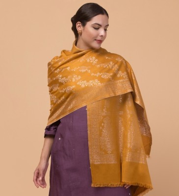 Tweedle Acrylic Paisley Women Shawl(Yellow)