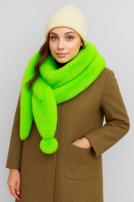 HousOfCommon Polyester Solid Women Shawl(Green)