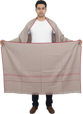 Sprha Pashmina Self Design Men Shawl(Beige)