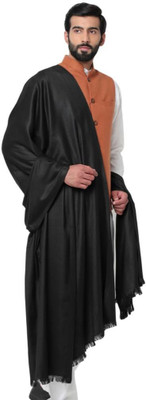 kaps Cashmere, Pashmina Solid Men Shawl(Black)