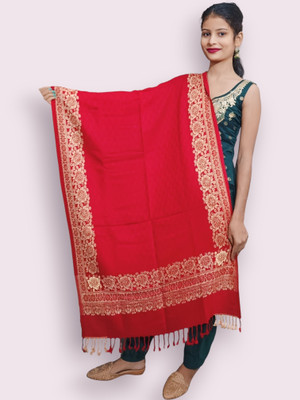 Trandone Wool Printed Women Shawl(Red)