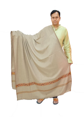Vrinde Wool Solid Men Shawl(Beige)