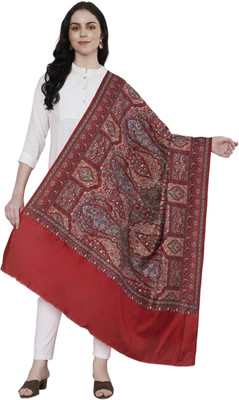 MUFFLY Wool Paisley Women Shawl(Red)