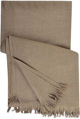 Home craze Wool Self Design Men, Women Shawl(Brown)