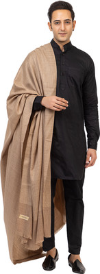 Pashgiri Wool Solid Men Shawl(Beige)