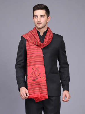 GREEN AGRITECH Polyester Wool Blend Woven Men Shawl(Multicolor)