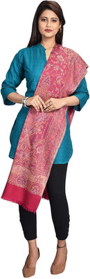 CHOUDHARYRETAILS Wool Woven Women Shawl(Pink)