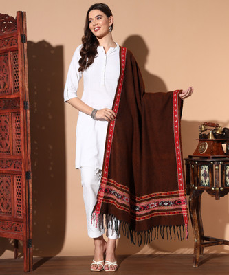 HERMISTON Wool Woven Women Shawl(Multicolor)