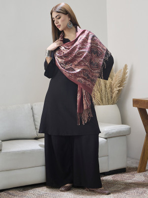 InWeave Acrylic Printed Women Shawl(Maroon)