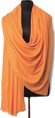 Cambik Wool Solid Men Shawl(Orange)