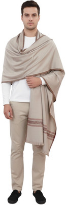 Sprha Wool Solid Men Shawl(Beige)