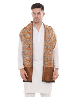 manra Wool Paisley Men Shawl(Multicolor)