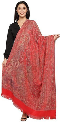 CHOUDHARYRETAILS Pashmina Self Design Women Shawl(Red)