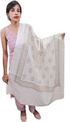 Royal-E-Kashmir Cashmere Woven Women Shawl(White)