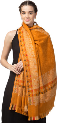 Tweedle Wool Self Design Women Shawl(Yellow)
