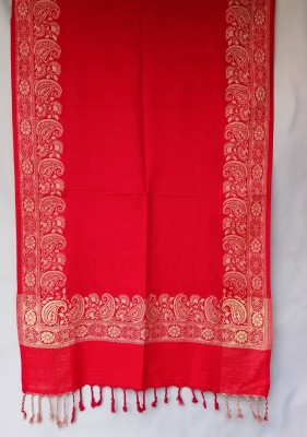 NORTH FASHION Wool Embroidered Women Shawl(Red, Red)