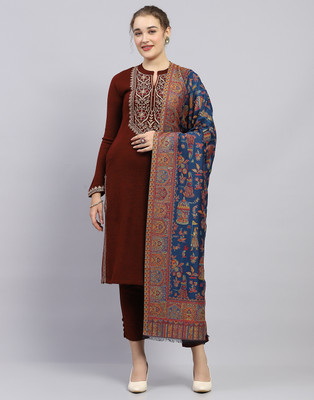 MONTE CARLO Wool Self Design Women Shawl(Multicolor)
