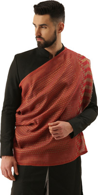 Pashmoda Polyester Wool Blend Floral Print Men Shawl(Red)