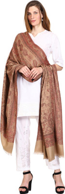 CHOUDHARYRETAILS Acrylic, Wool Printed Women Shawl(Beige, Maroon)