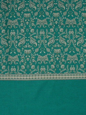 HOC Wool Woven Women Shawl(Green)