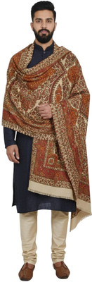 Sprha Wool Printed Men Shawl(Beige)