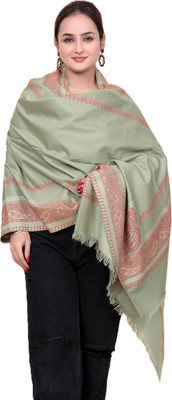 Kriti Wool Paisley Women Shawl(Green)