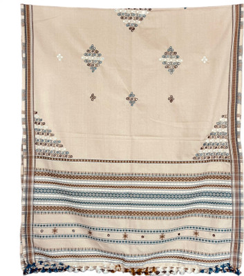 TAVAN Wool Self Design Women, Men Shawl(Beige)