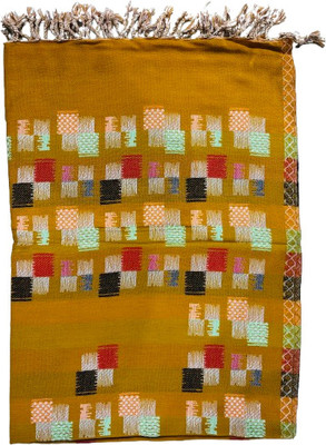 Shawll Silk Embroidered Women Shawl(Yellow)