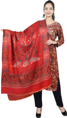FusFus Wool Woven Women Shawl(Multicolor)